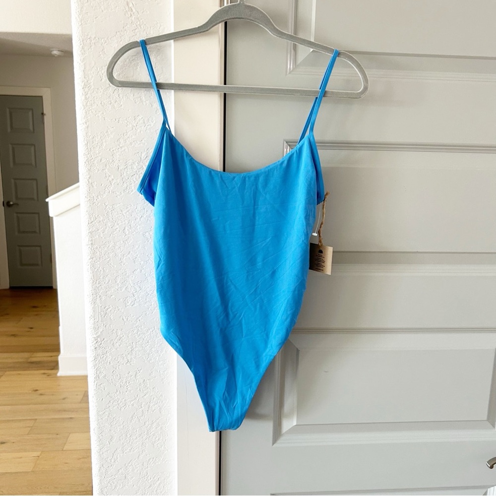 NWT Free People Toast Solid High Cut One Piece Swimsuit - Picture 3 of 5